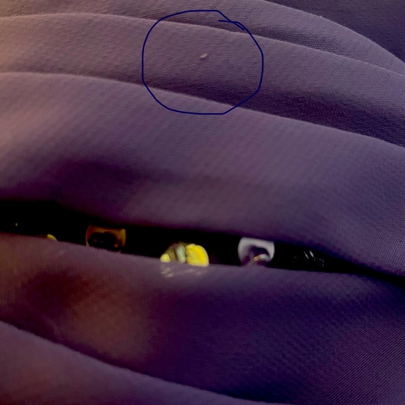 Purple Sheath/Column One Shoulder Floor-Length Chiffon Evening Dress. - Picture 9 of 15